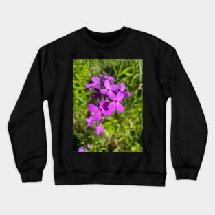 Tiny purple flowers close-up Crewneck Sweatshirt